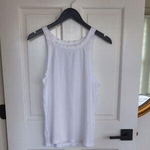 Nili Lotan White High Neck Tank Top for Women, Size L
